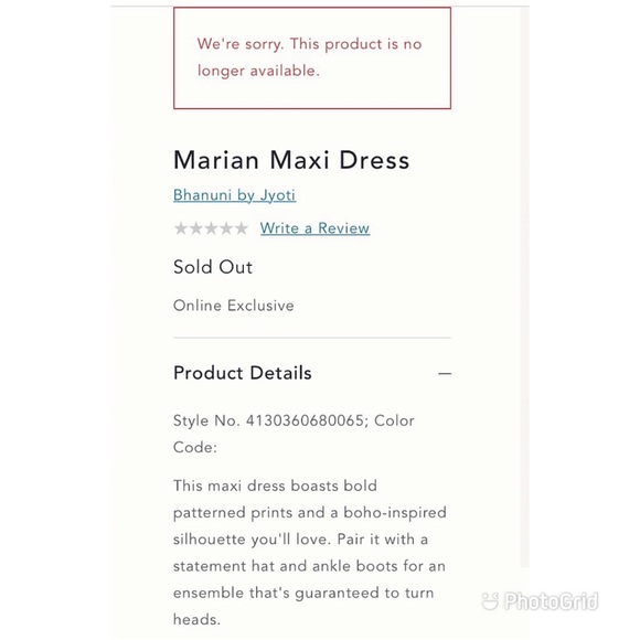 Anthropologie Bhanuni by Jyoti Marian Maxi Dress - NWT - Picture 5 of 10